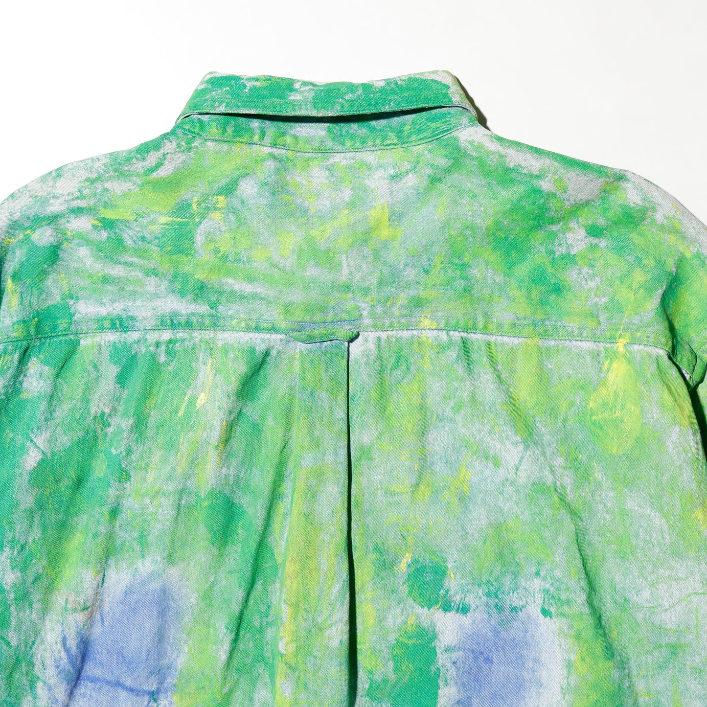 vintage painted dungaree shirt, with copper badge