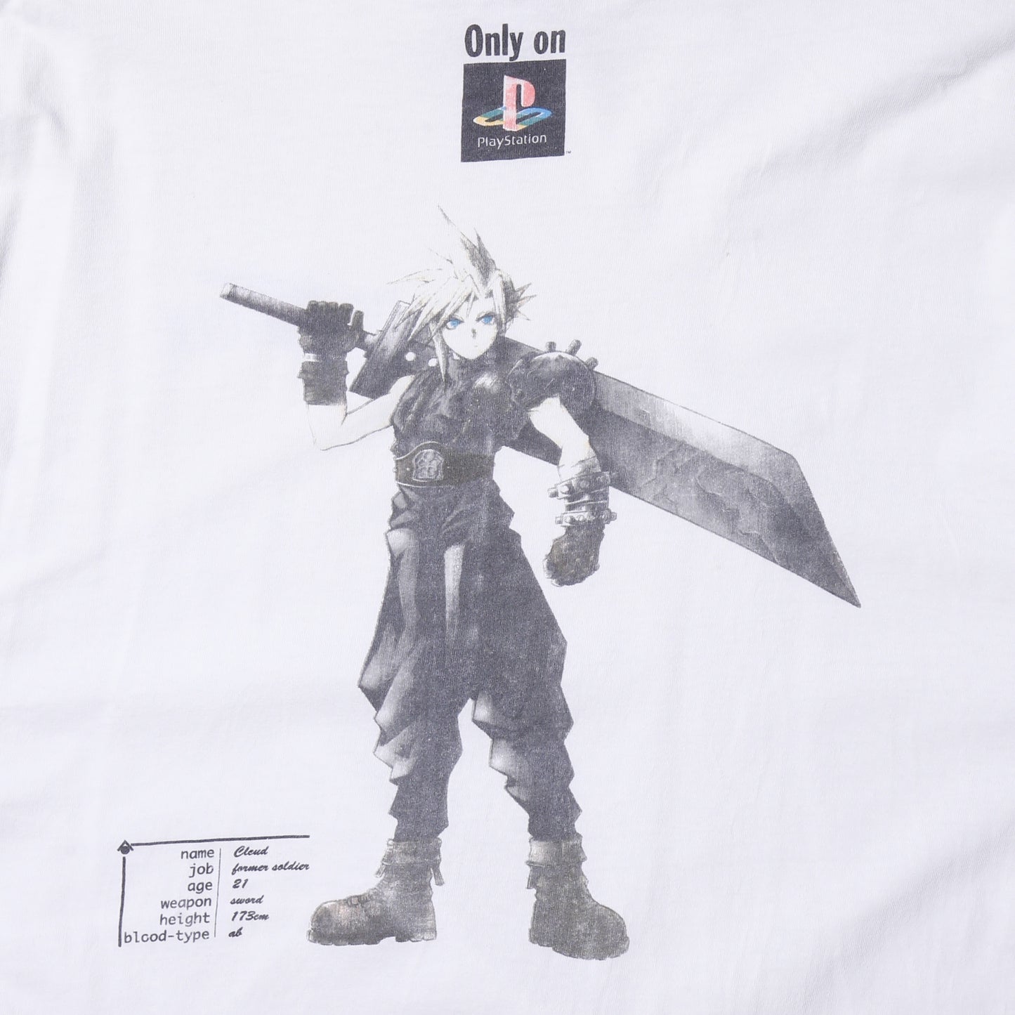 vintage 90's Final Fantasy VII Cloud t-shirt , by Square Soft