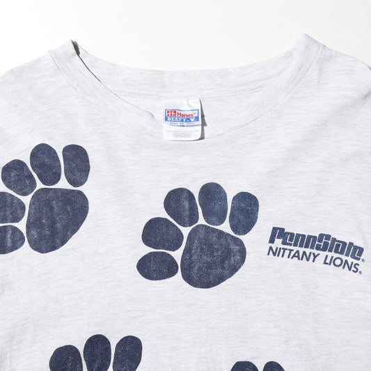 vintage 90's penn state nittany lions paw prints l/s t-shirt