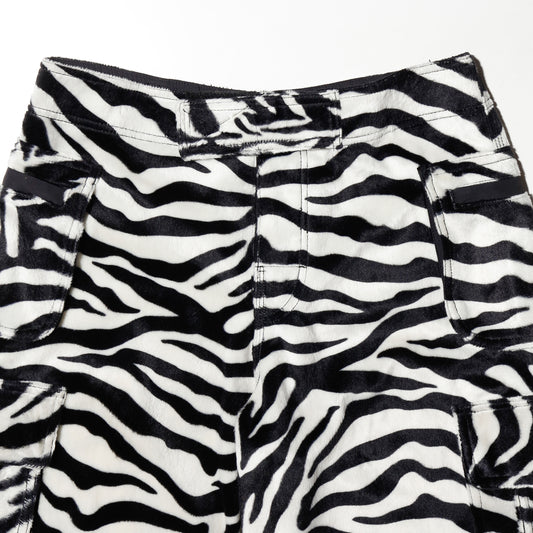 vintage jungle wear faux fur zebra shorts