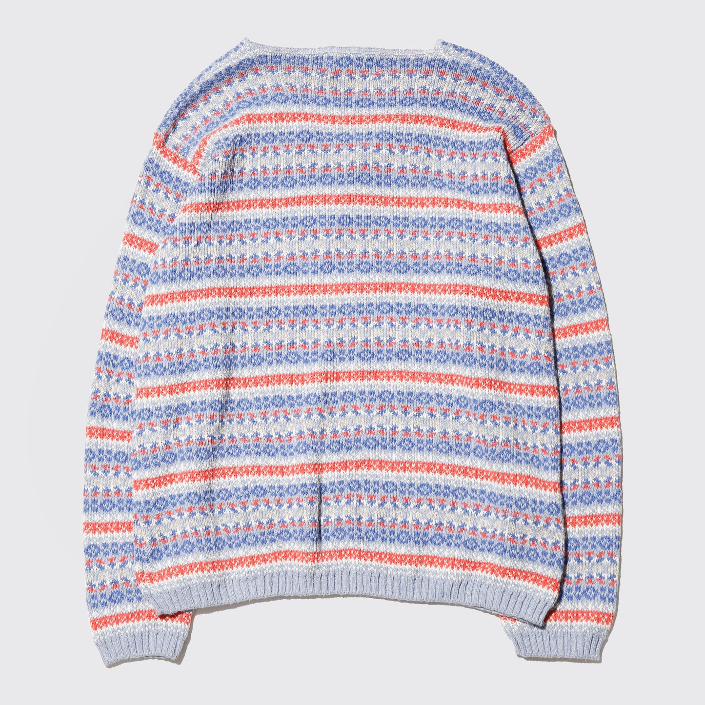 vintage fair isle pattern loose sweater
