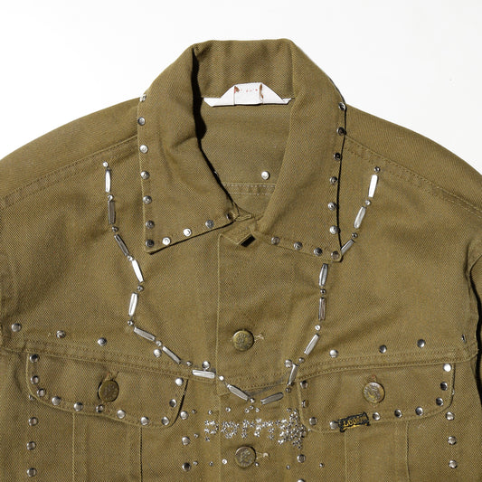 *one-off flex chain studs trucker jacket, "porn"