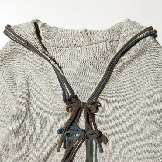 vintage hybrid folklore knit hoodie
