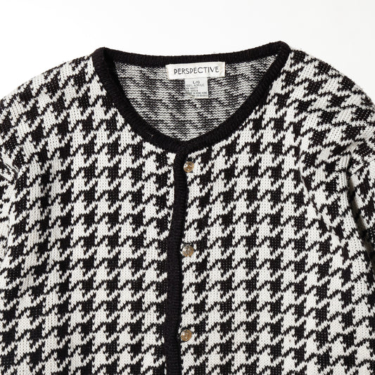 vintage houndstooth chanel cardigan
