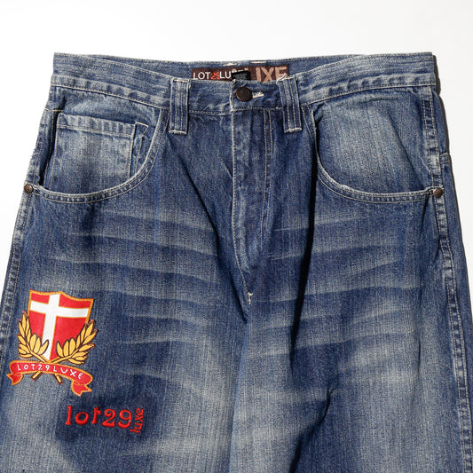 vintage 00's lot29 luxe faded decorat baggy jeans