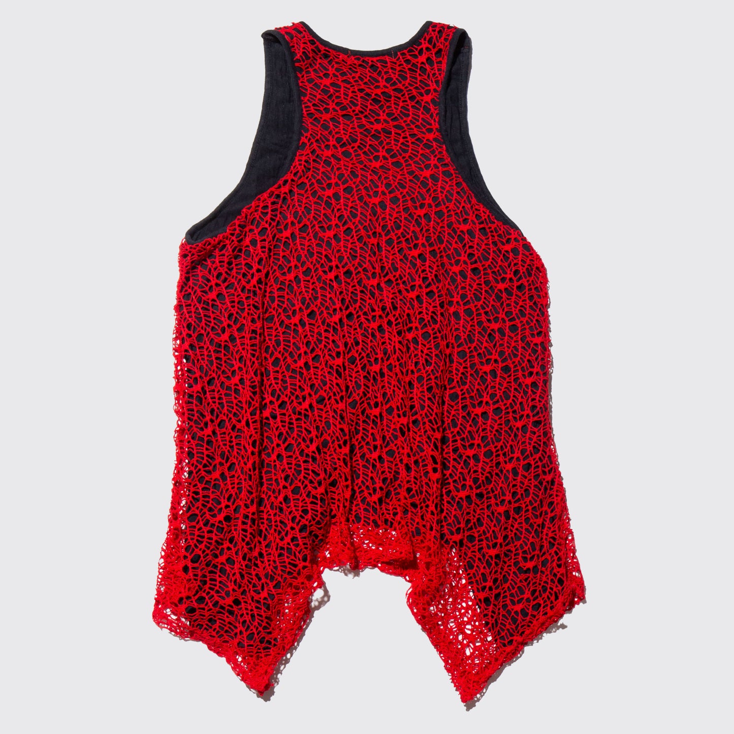 vintage deformed mesh tanktop