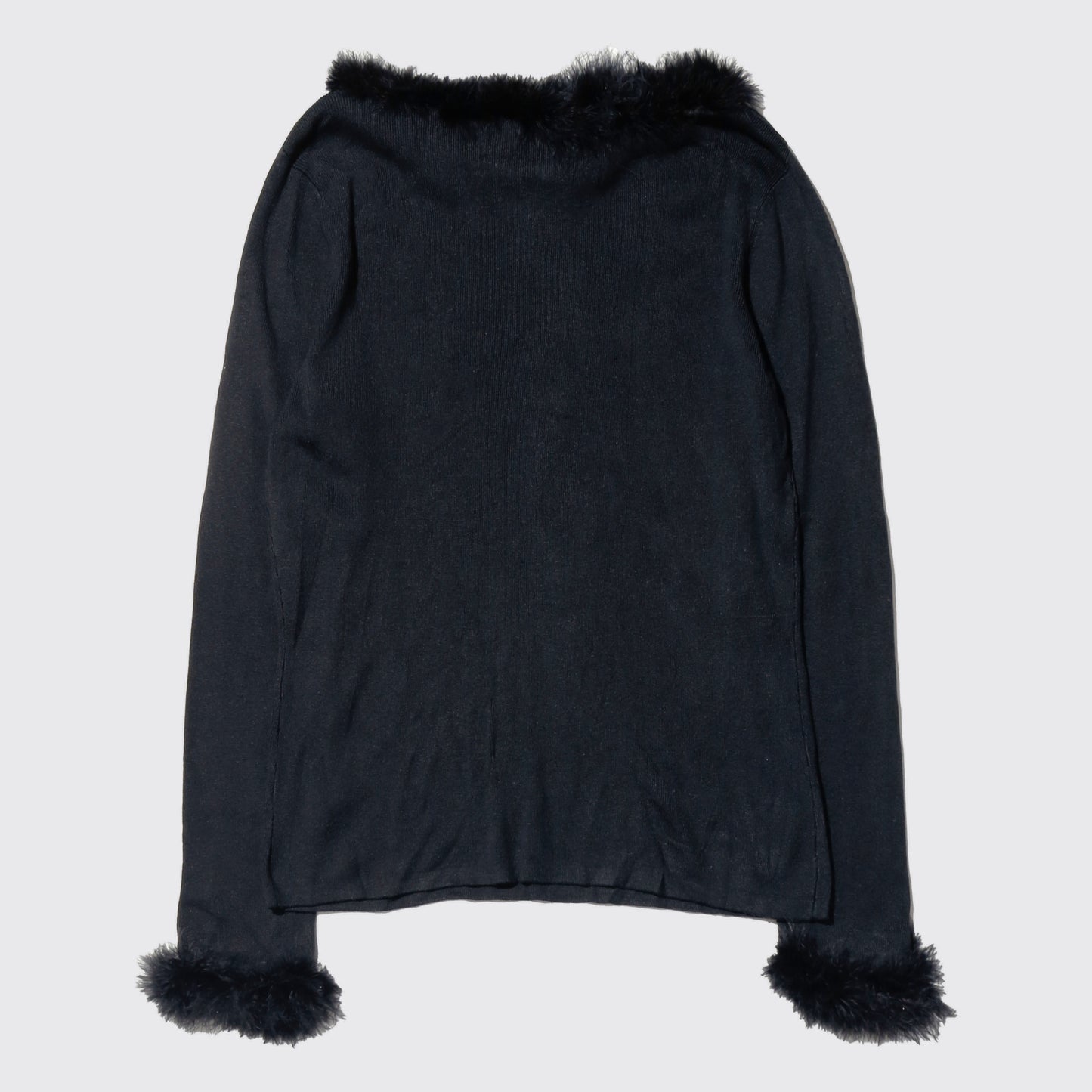 vintage fur trim knit cut sew