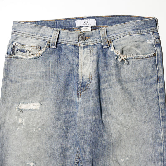 vintage armani exchange crush flare jeans