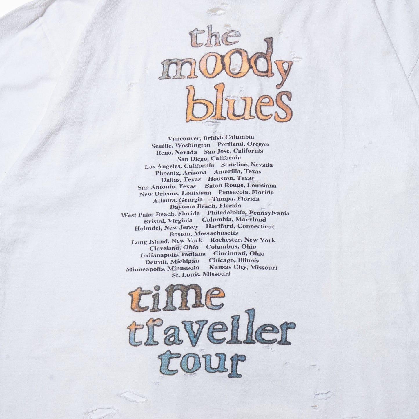 vintage 1995's The Moody Blues tour broken t-shirt