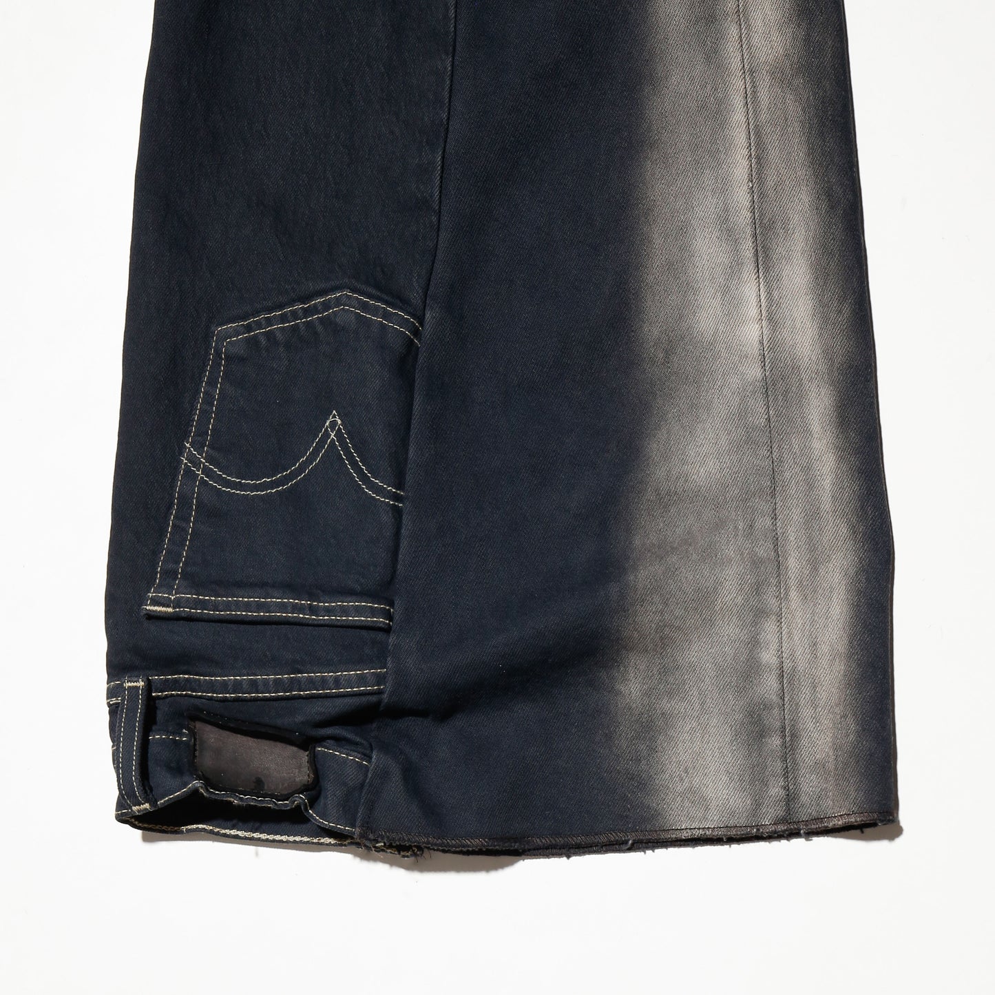 *one-off dia cut upside down jeans