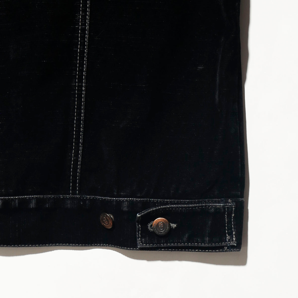 vintage faded flocky baggy trucker jacket
