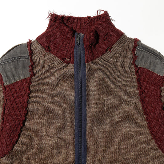 vintage napapijri hybrid commando knit jacket