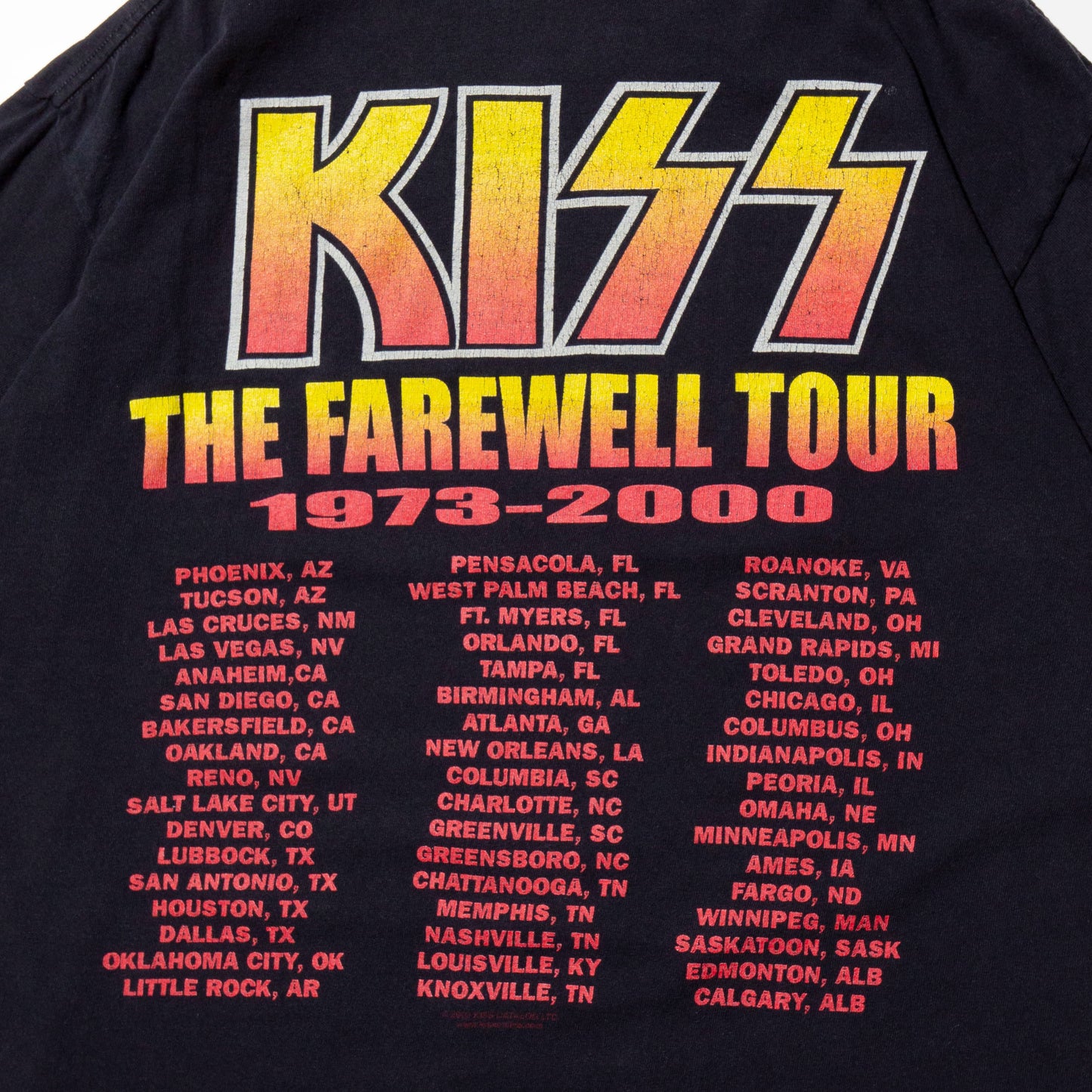 vintage just2000's KISS tour t-shirt
