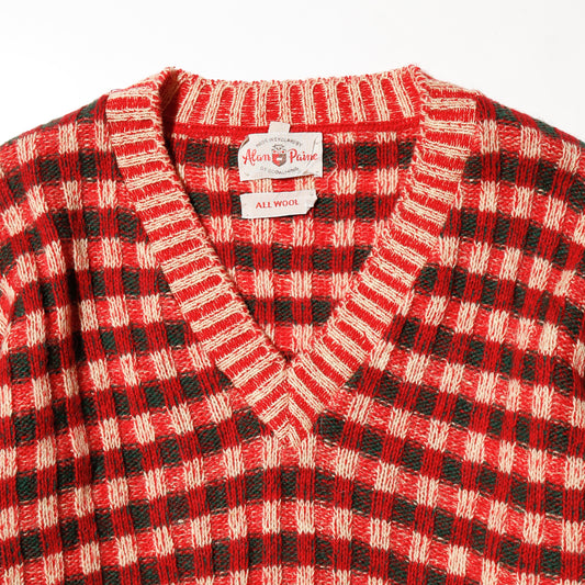 vintage 80's uk country check sweater