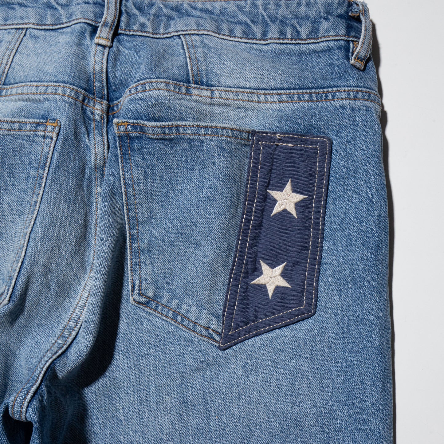 vintage star and stripe craft mega flare jeans