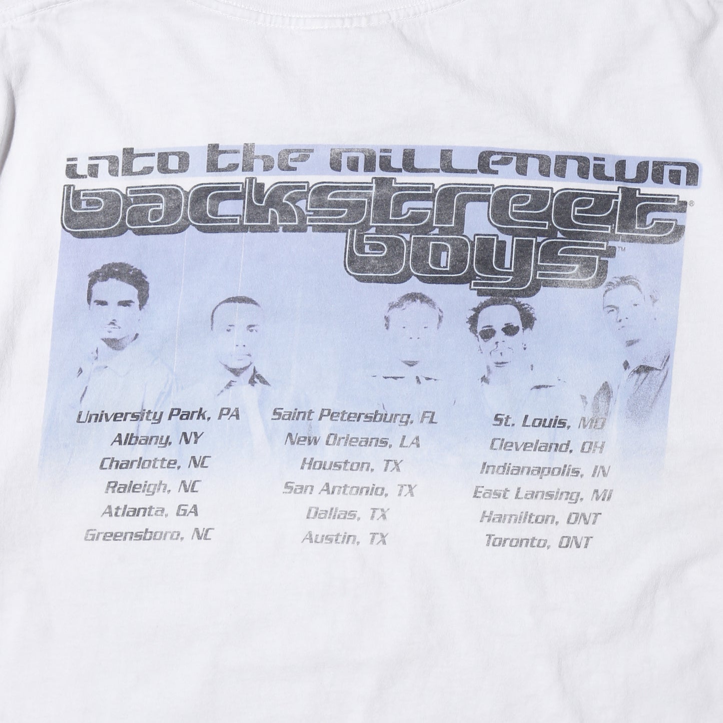 vintage 1999's Backstreet Boys "into the millennium" tour t-shirt