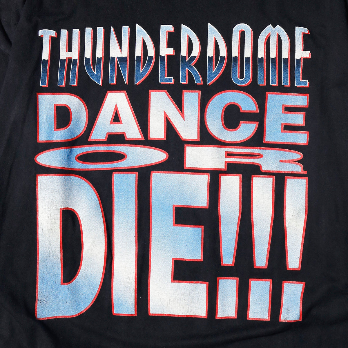 vintage 1996's thunderdome "dance or die!!!" l/s