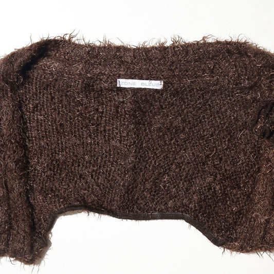 vintage shaggy rose knit bolero