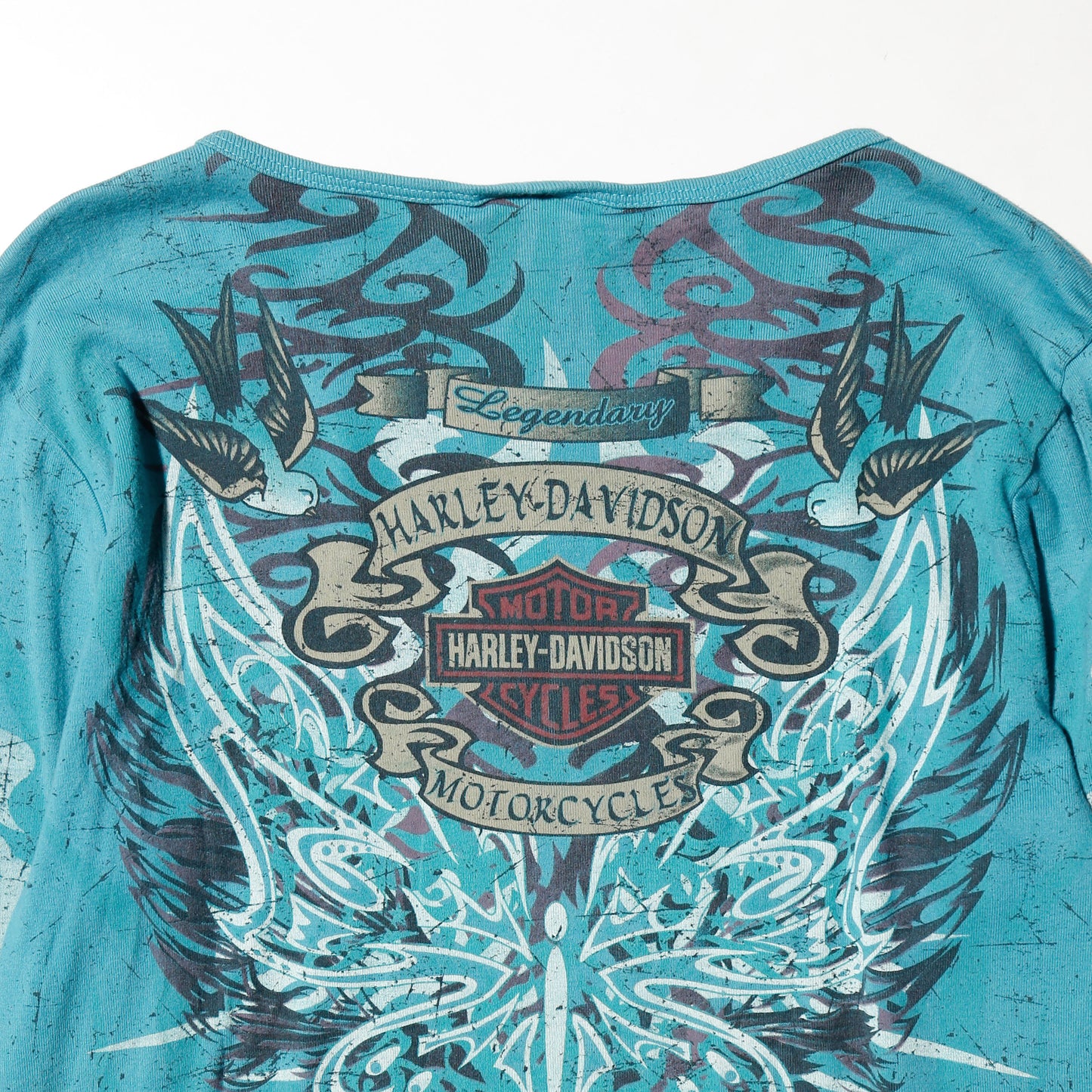 vintage 00's harley-davidson bijou tribal tatoo l/s