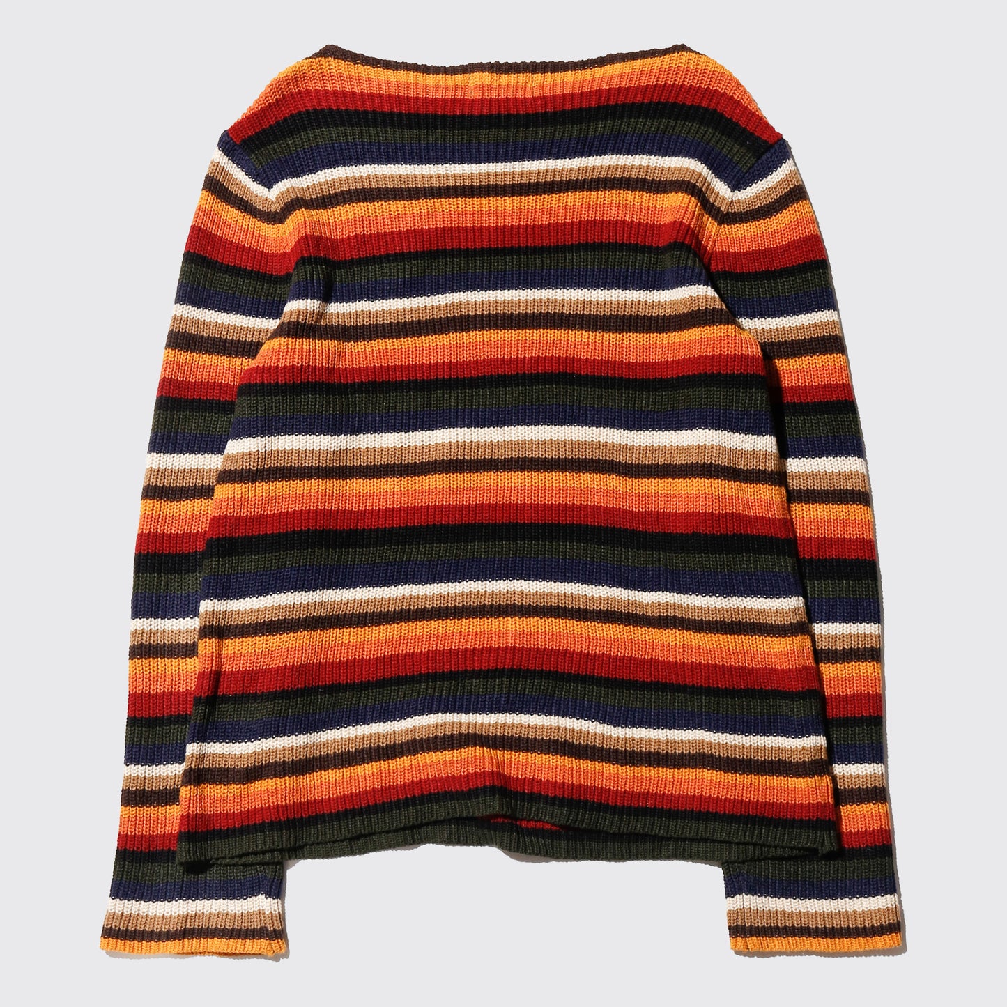 vintage multi border rib sweater