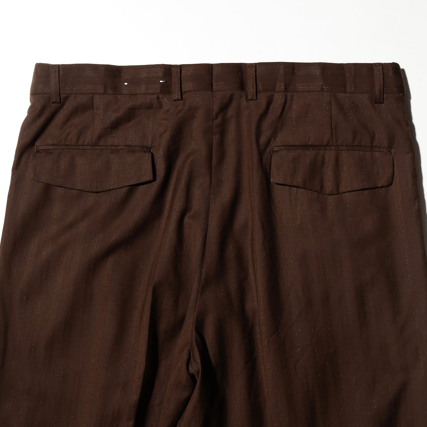 vintage tucked lame stripe wide slacks