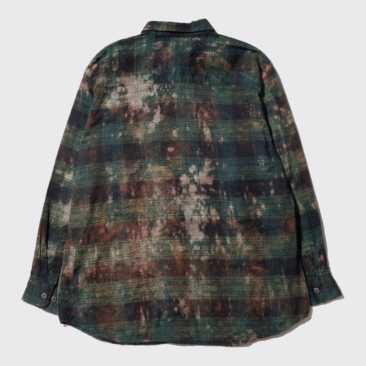 vintage distressed check wool shirt