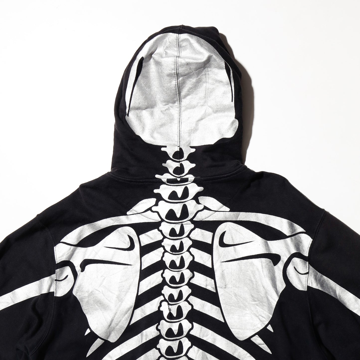 vintage 00's pepe jeans skelton mask hoodie, with chaos liner