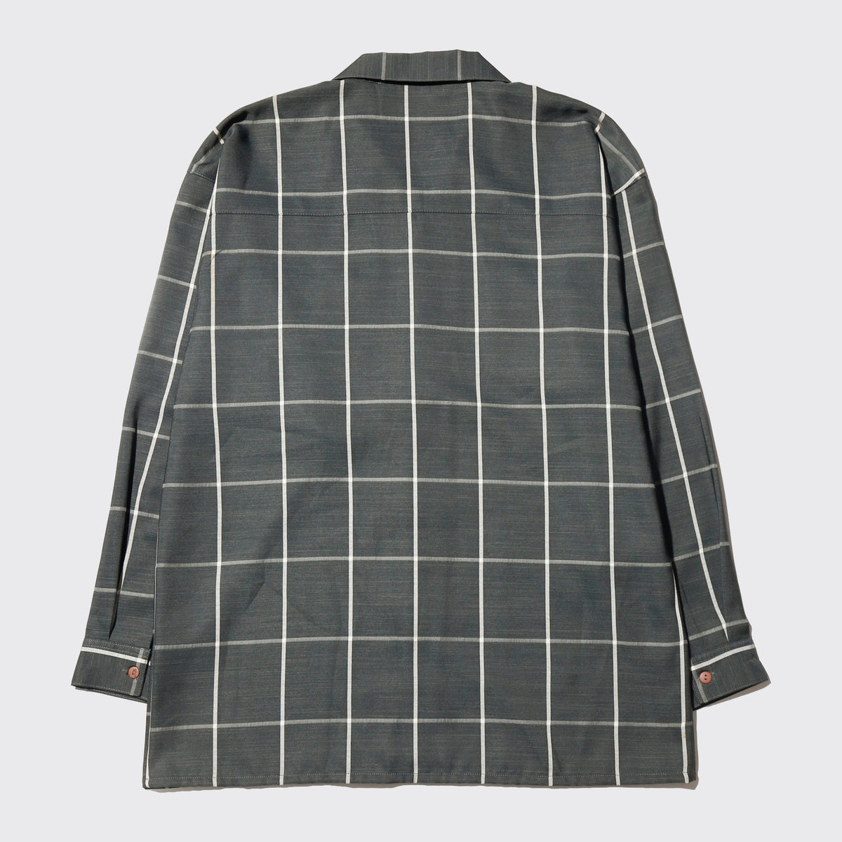 vintage window check open collar shirt