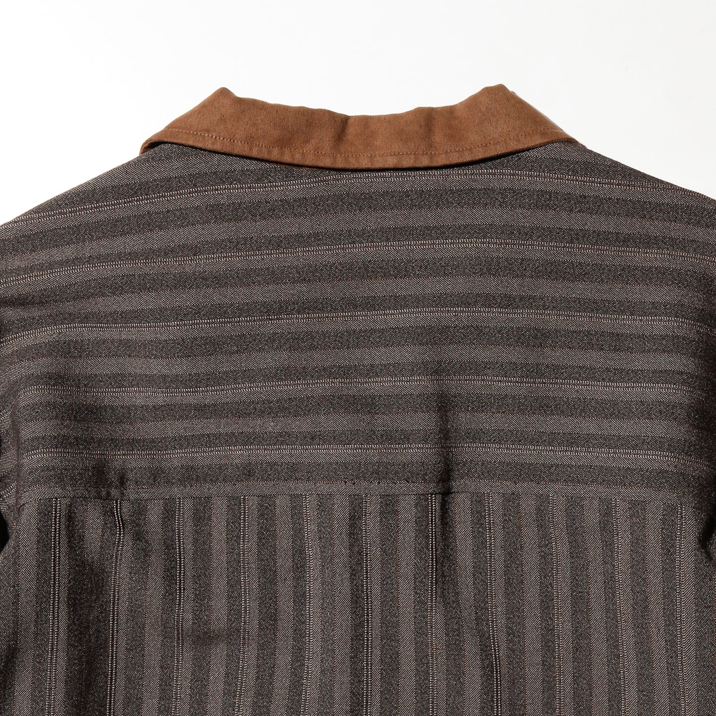 vintage switched collar stripe shirt