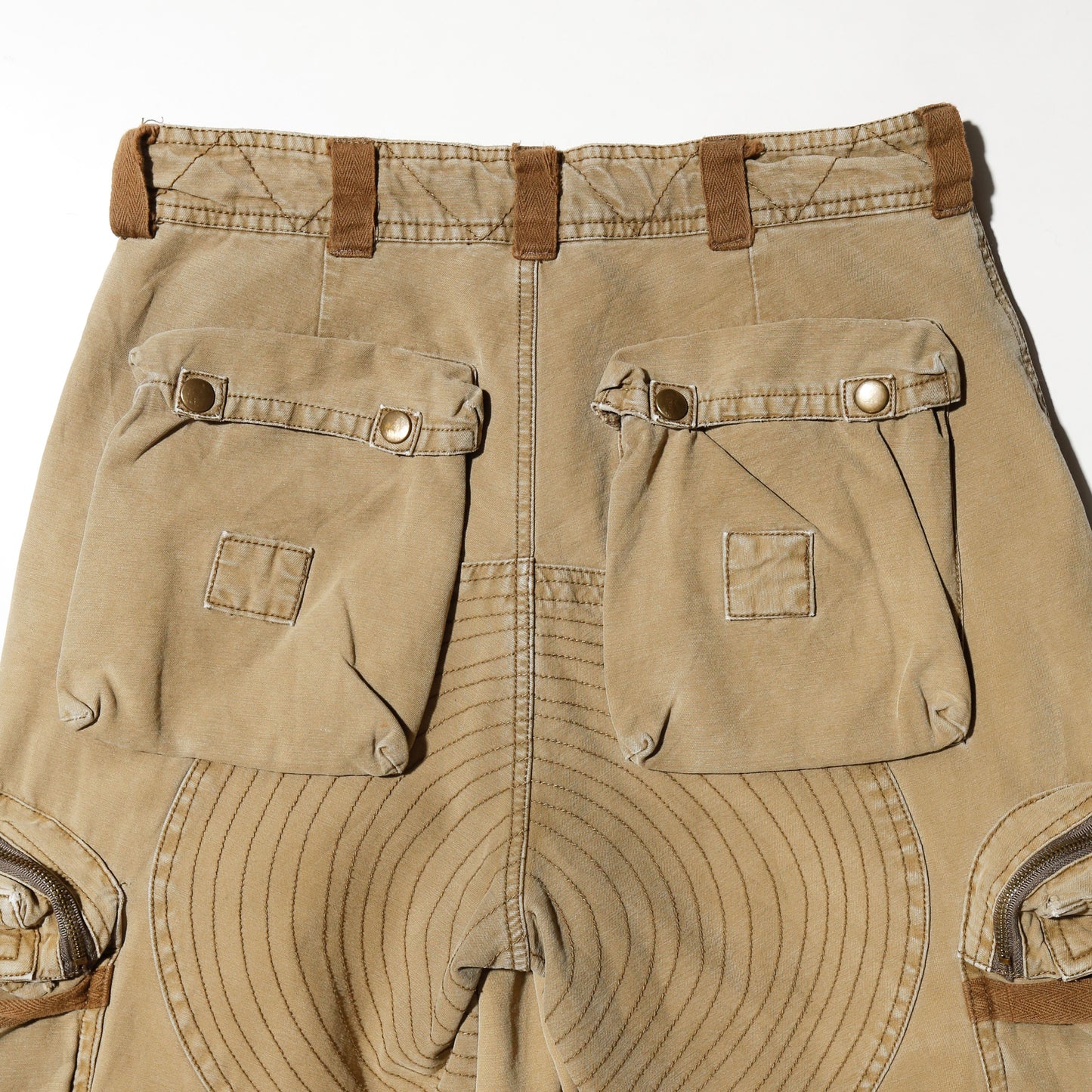 vintage utility wide cargo shorts
