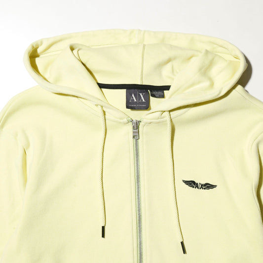 vintage 00's armani exchange wing logo lemon hoodie