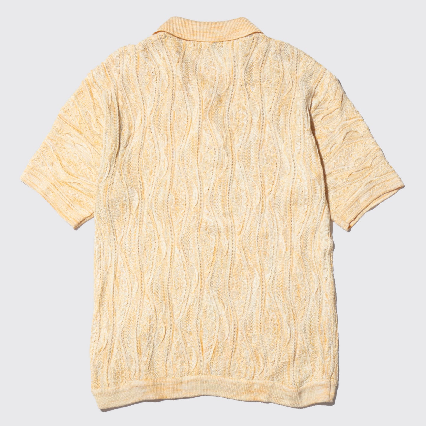 vintage 3d knit polo shirt