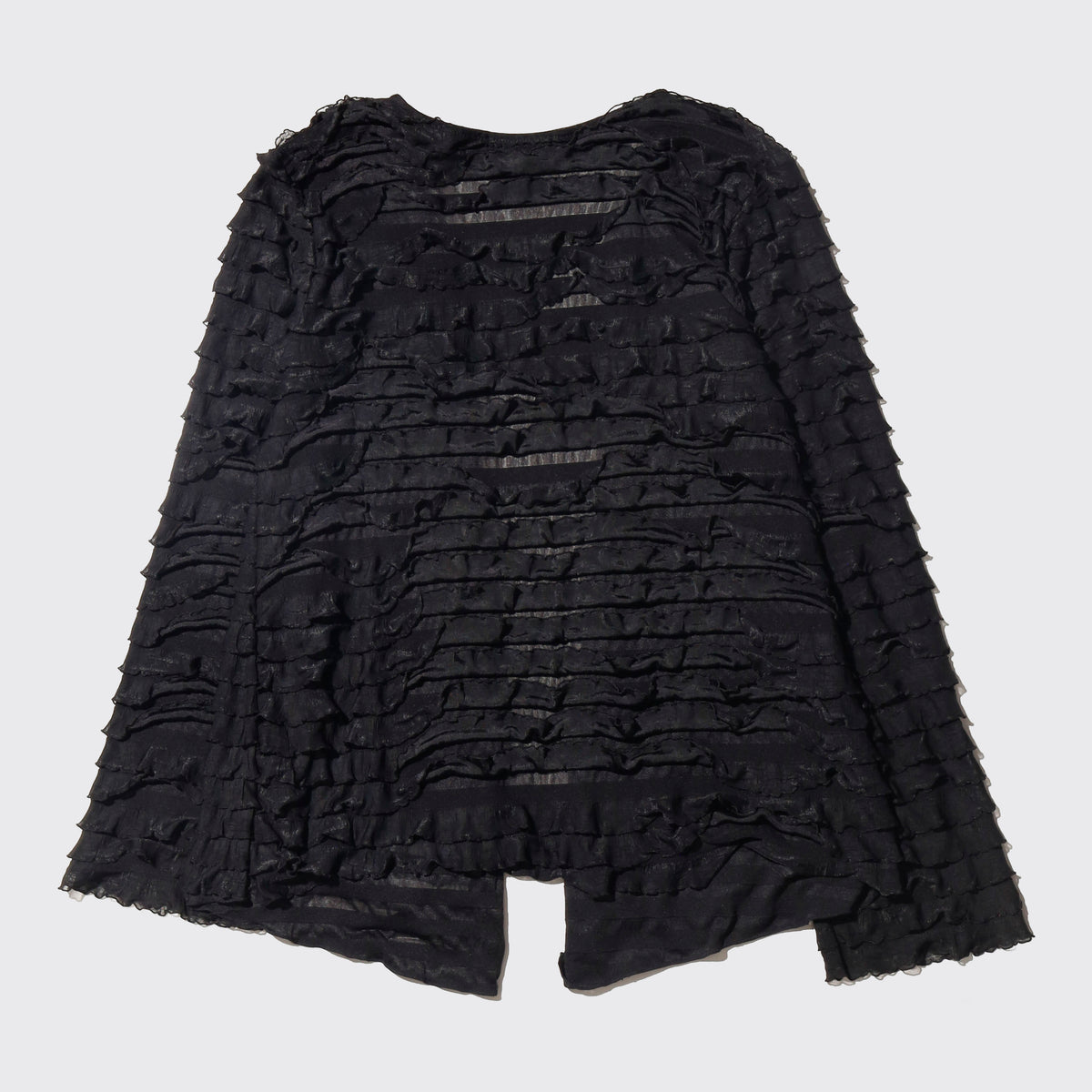 vintage ruffle sheer cardigan