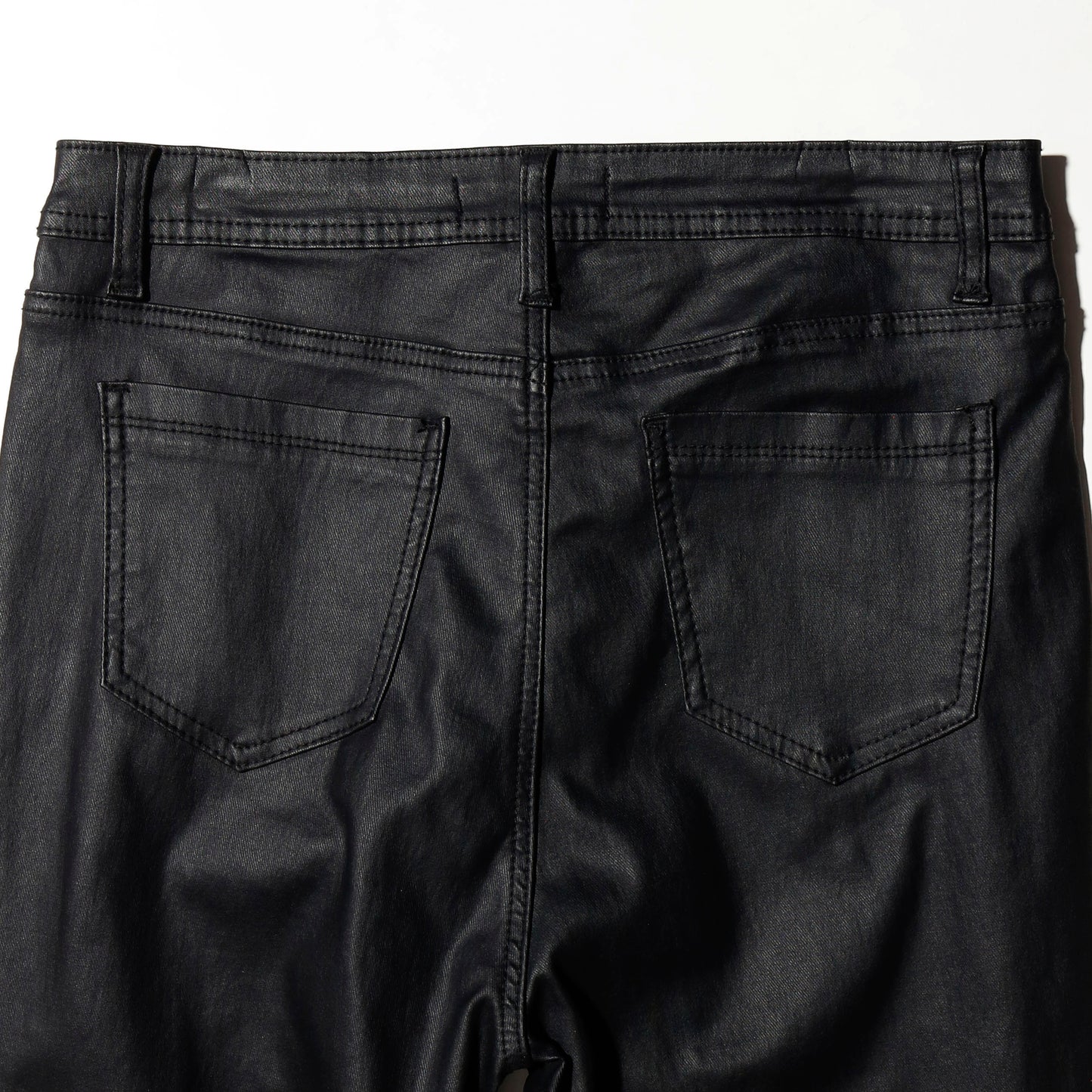 vintage low rise mega flare coating trousers