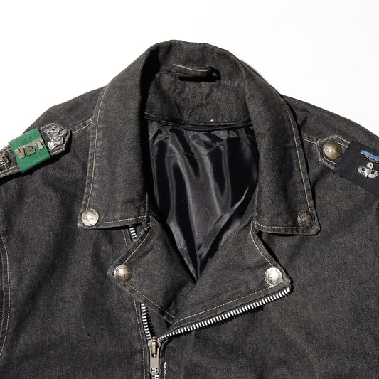 vintage custom loose denim riders jacket