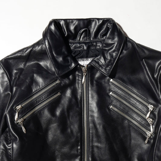 vintage mj type leather truker jacket
