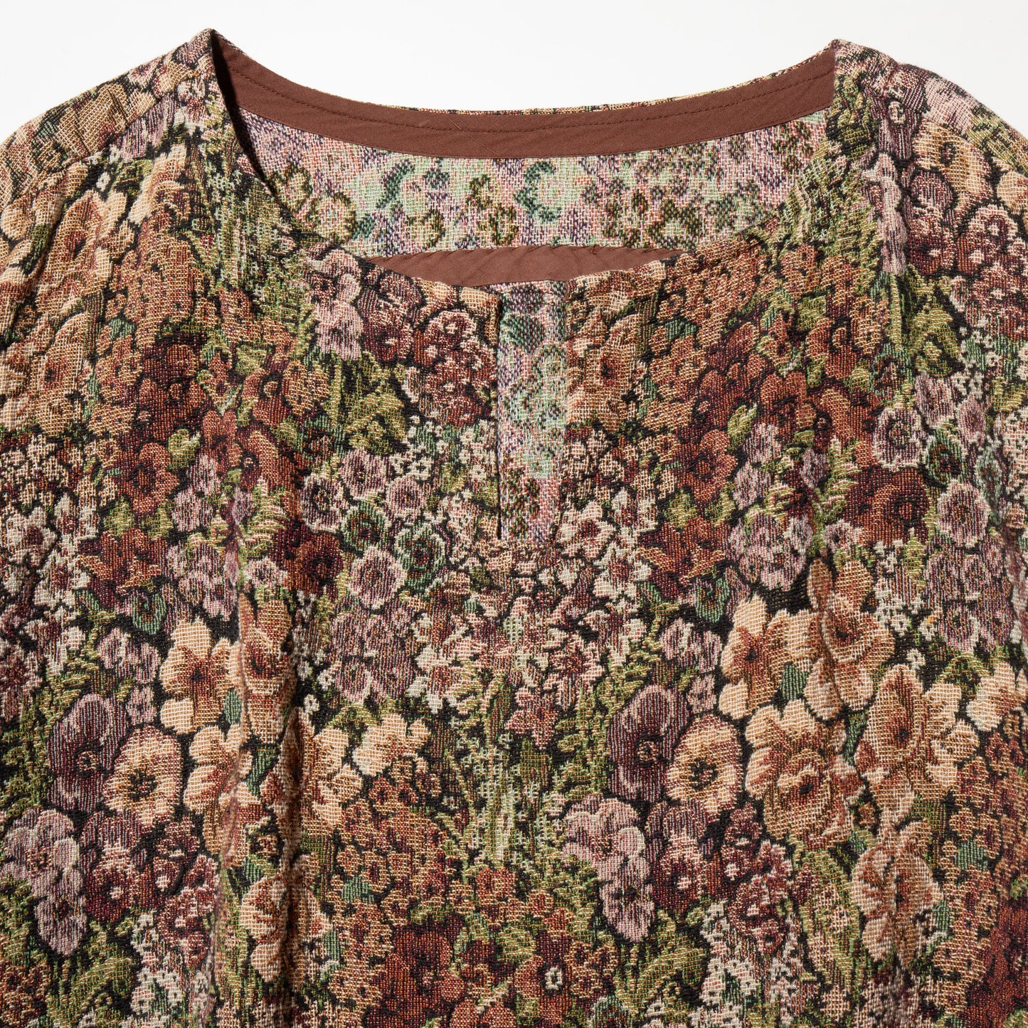 vintage flower jacquard tunic