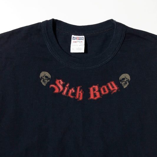 vintage 00's "sick boy" skull n/s t-shirt