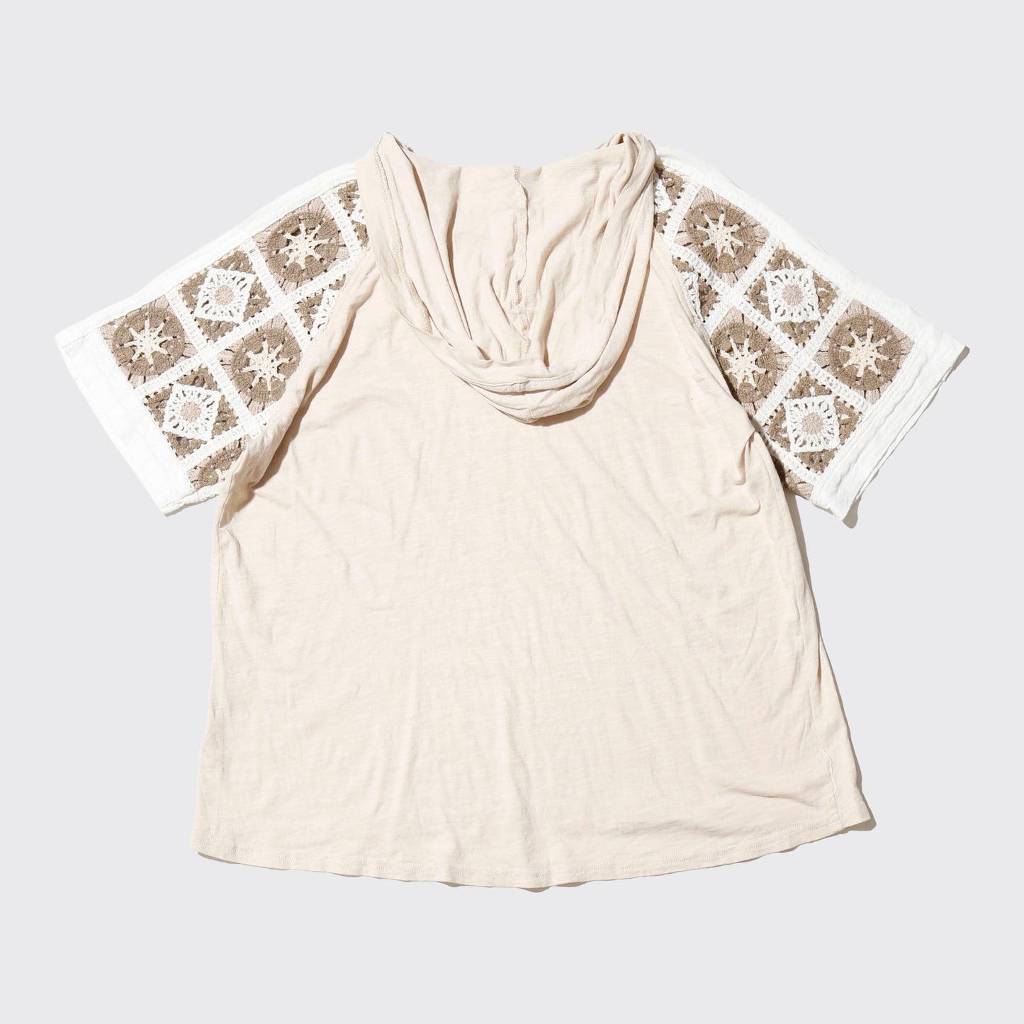 vintage crochet hooded cut sew