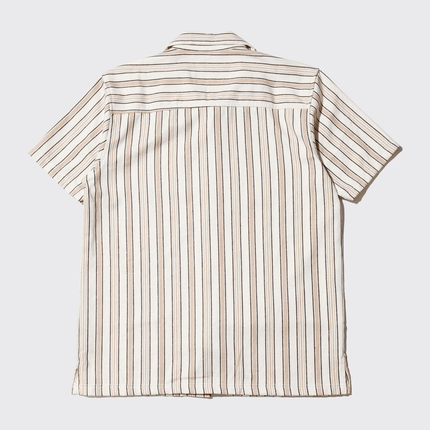vintage dobby stripe open collar h/s shirt