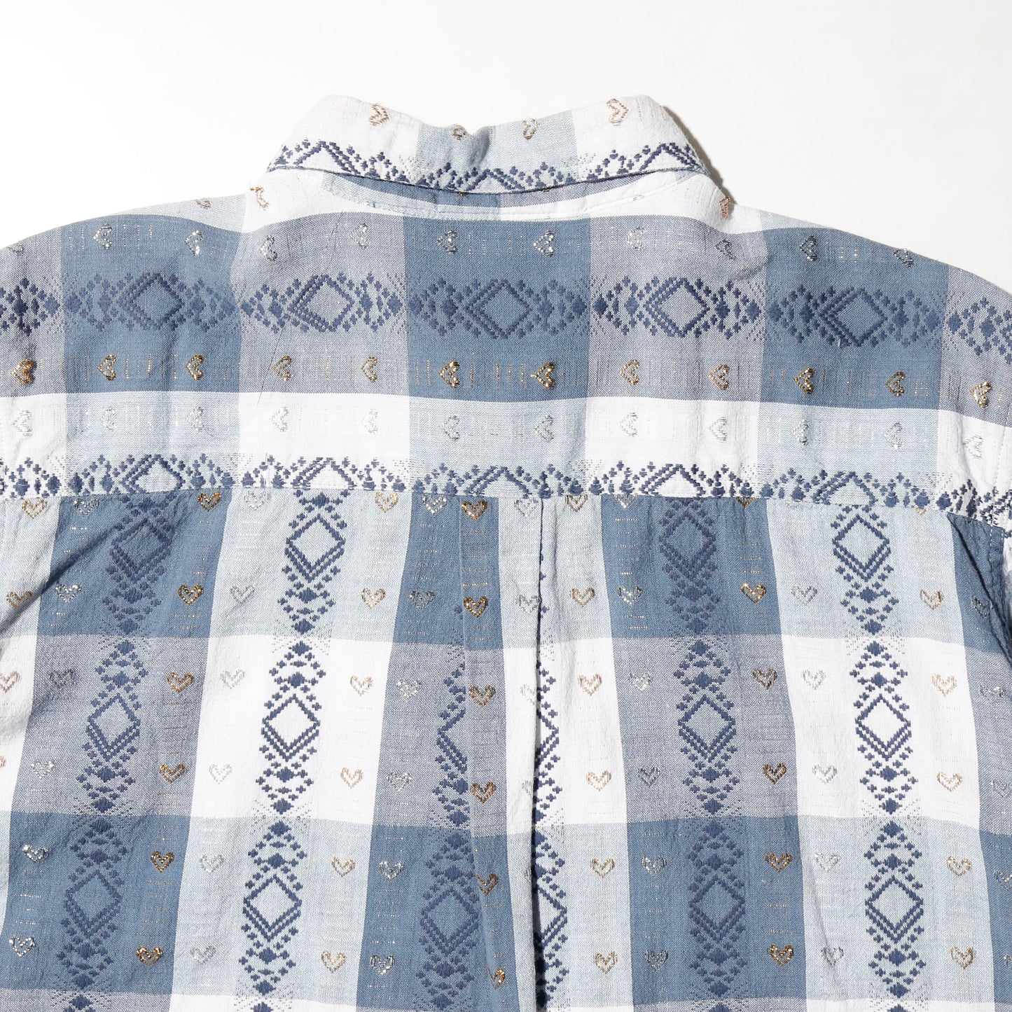 vintage jane ashley love check h/s shirt