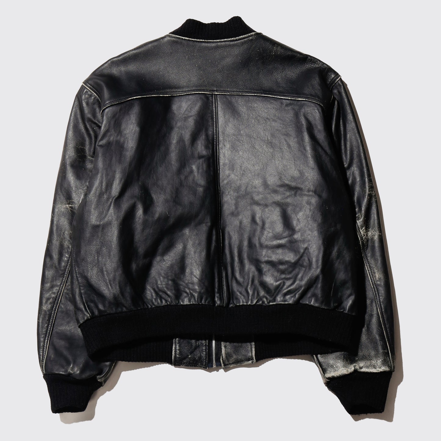 vintage 90's the crow cast crew leather bomber jacket