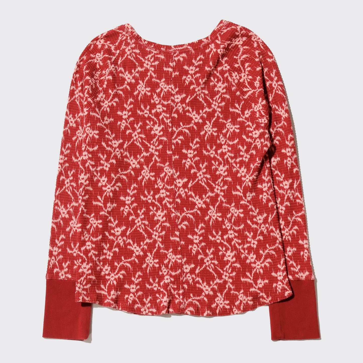 vintage rose waffle l/s