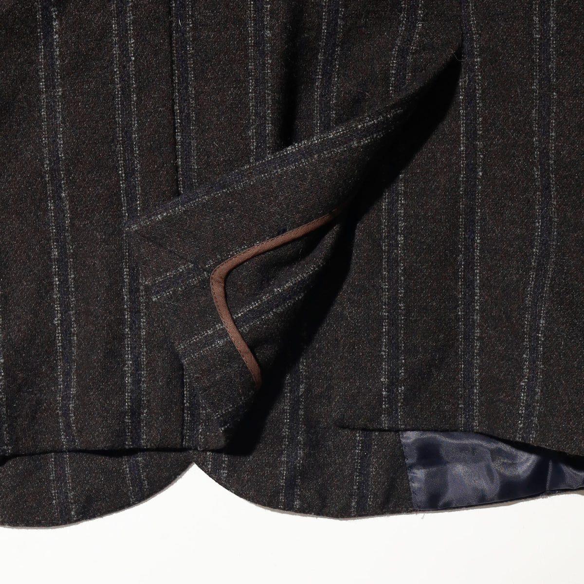 vintage euro stripe double breasted wool blazer