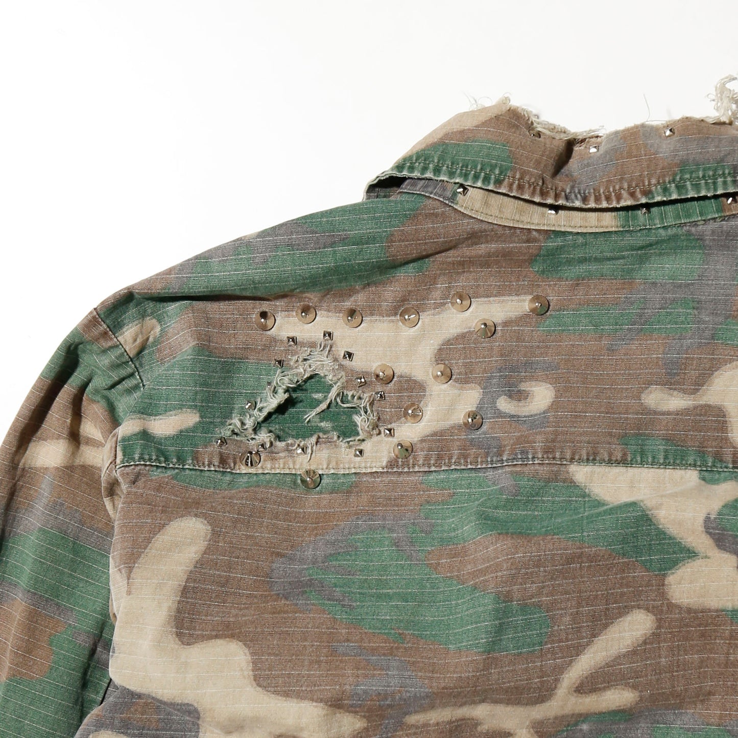 *one-off us army studs broken jungle fatigue jacket