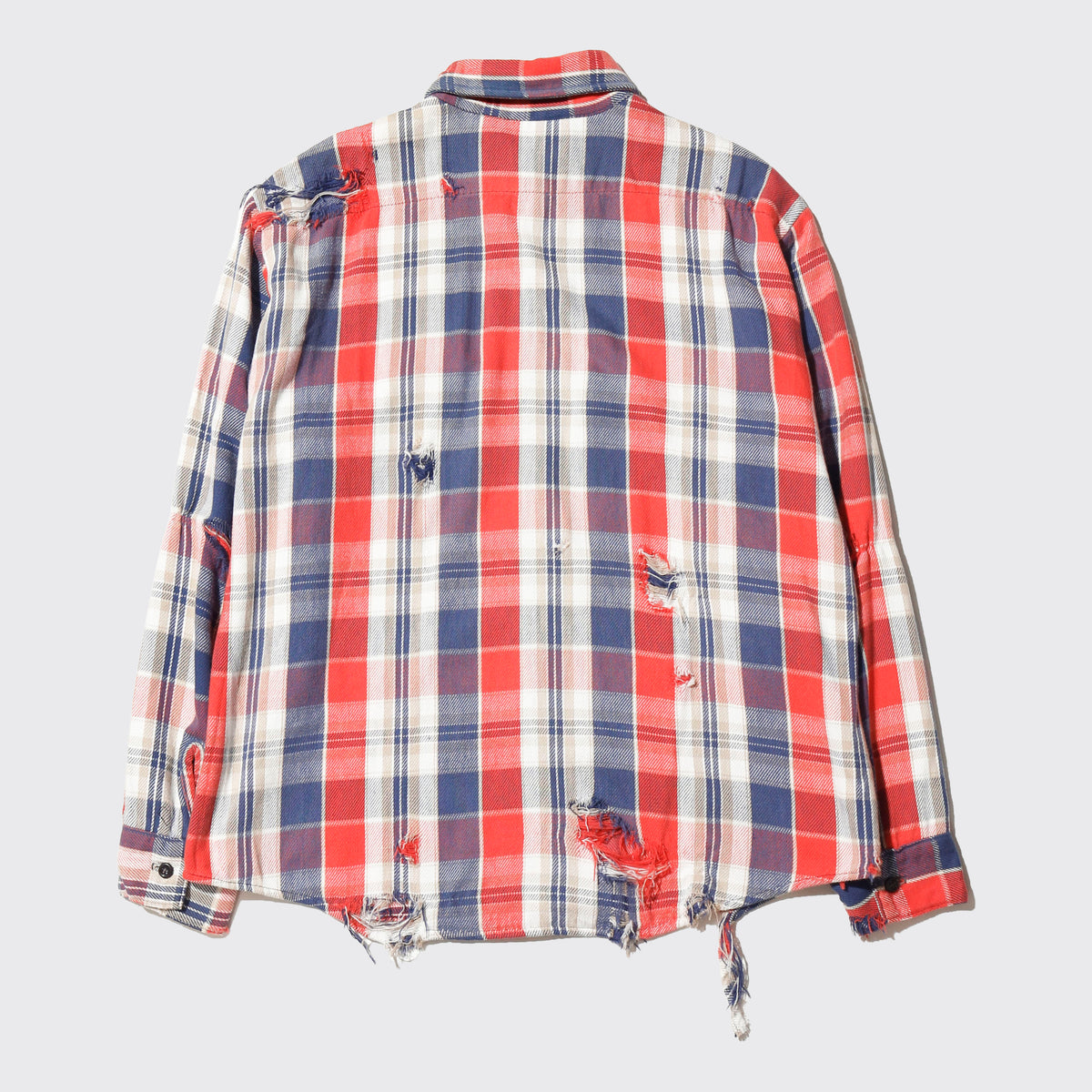 *one-off 80's five brothers broken flannel check shirt