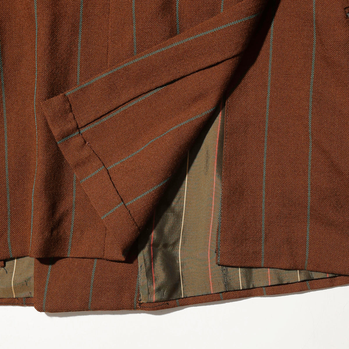 vintage teal stripe double breasted blazer