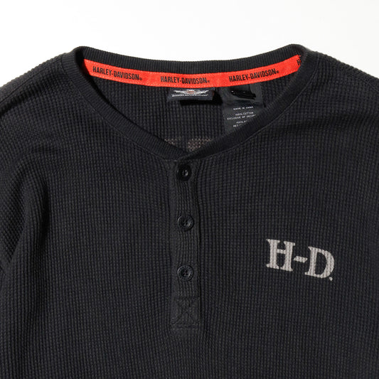 vintage 00's harley-davidson henry neck thermal l/s