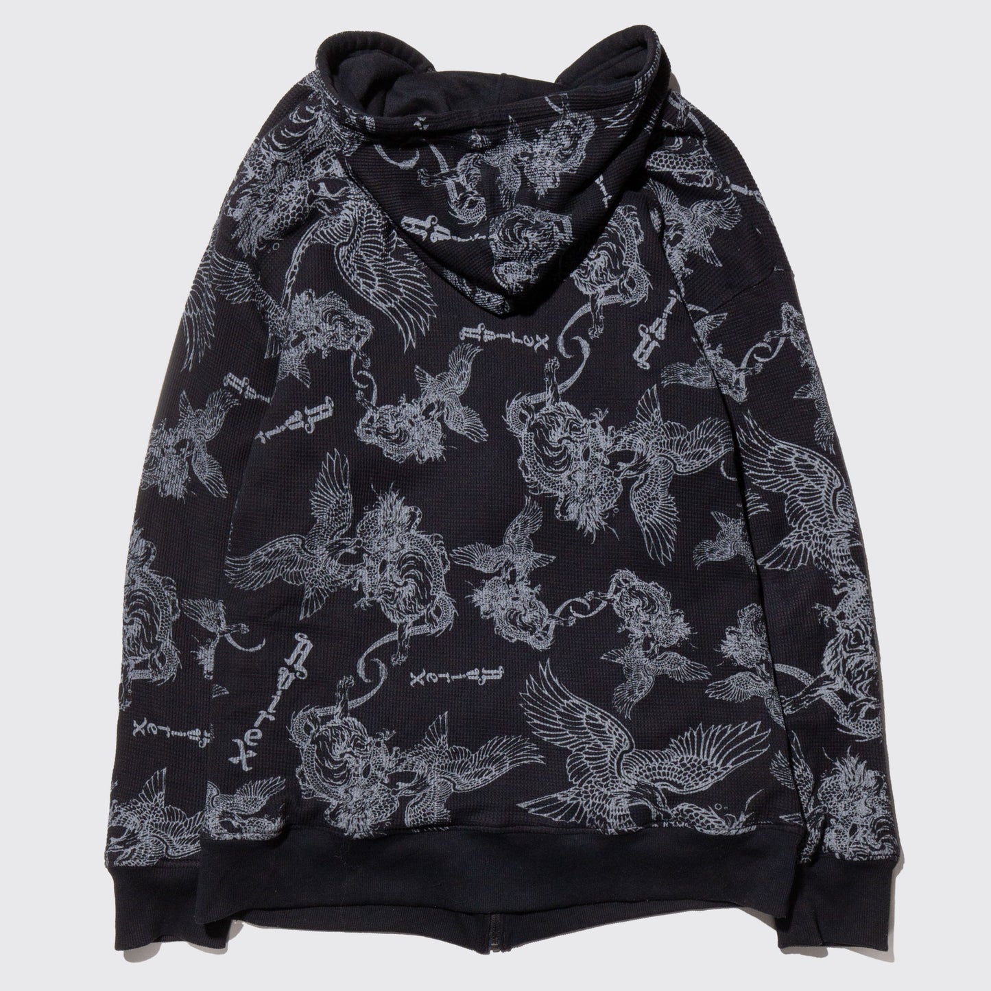 vintage avirex loose thermal zip hoodie