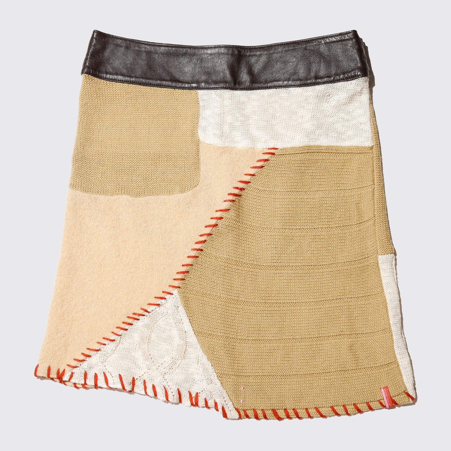 vintage patchwork knit skirt